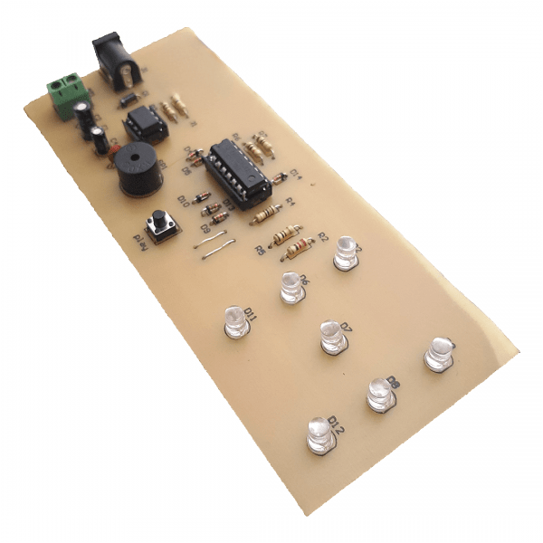 Electronic dice project with IC 4017 and 555