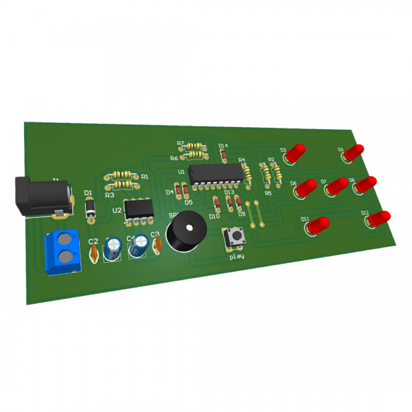 Electronic dice project with IC 4017 and 555